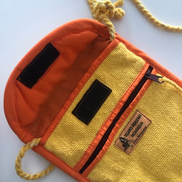 DOPAMINE Rare Yellow and Orange Colorblock Crossbody Bag Purse- EUC- Playful - Picture 5 of 7